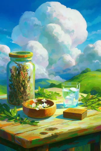 Vibrant Whimsical Fantasy style reference image — whimsical fantasy landscape