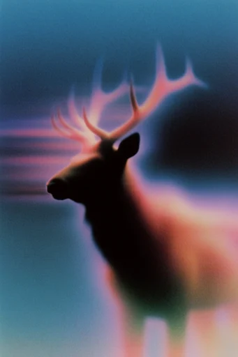 Ethereal Luminous Distortion style reference image — chromatic thermal gradient