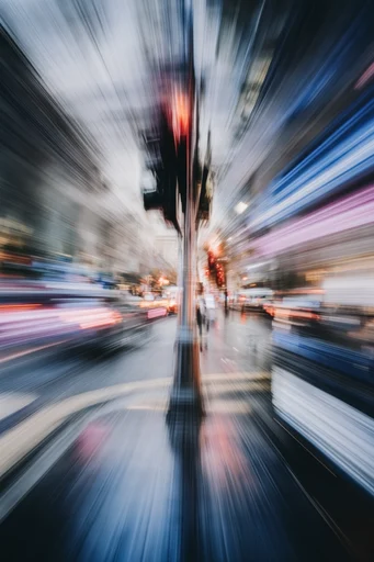 Kinetic Luminous Blur style reference image — intentional camera movement