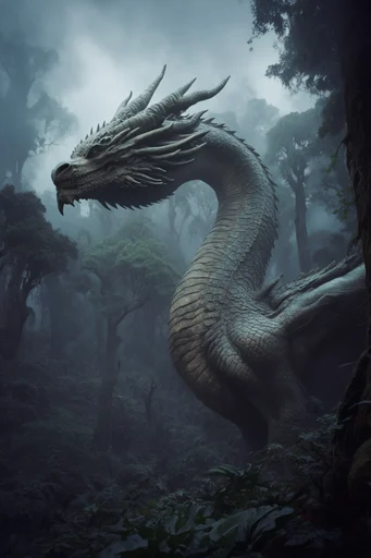 Misty Primeval Gothic style reference image — desaturated green and earth tones