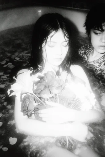 High-Contrast Ethereal Noir style reference image — eerie ethereal glow