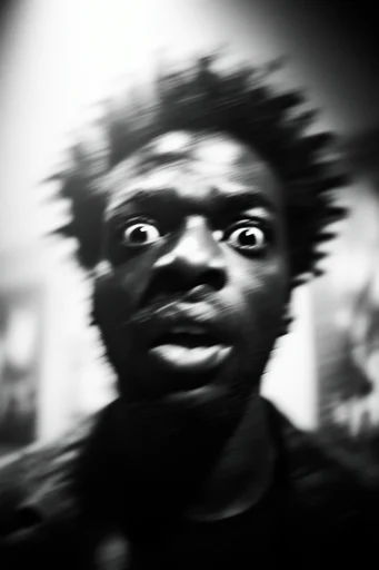 Monochrome Kinetic Vertigo moodboard — generate AI images in this style