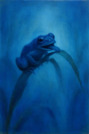 Ethereal Blue Minimalism style AI image example 3