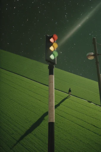 Surreal Verdant Minimalism style reference image — serene atmospheric mystery