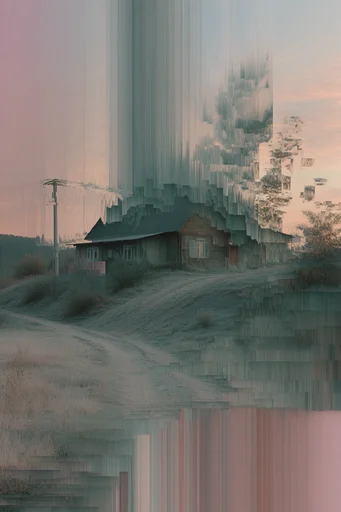 Surreal Digital Pastoral style reference image — muted earth tones
