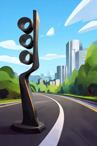 Geometric Impressionist Landscapes style reference image — stylized travel poster