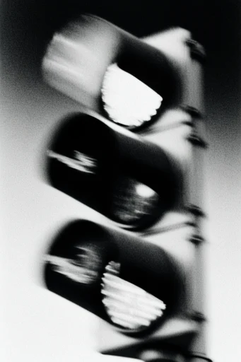 Kinetic Spectral Noir style reference image — heavy film grain