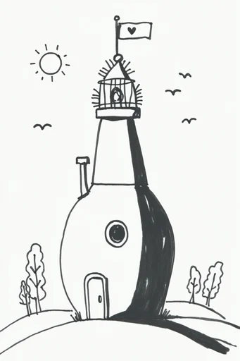 Graphic Naive Ink style reference image — block print texture