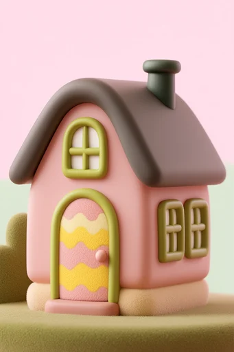 Whimsical Tactile 3D style AI image example 4