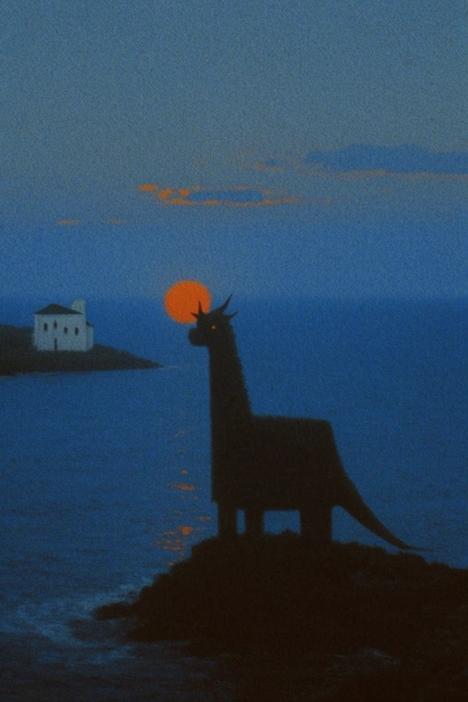 Nocturnal Surrealist Chiaroscuro style AI image example 3