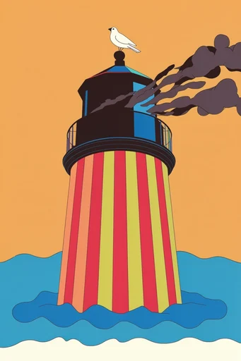 Bold Graphic Neon Surrealism style reference image — clean graphic design