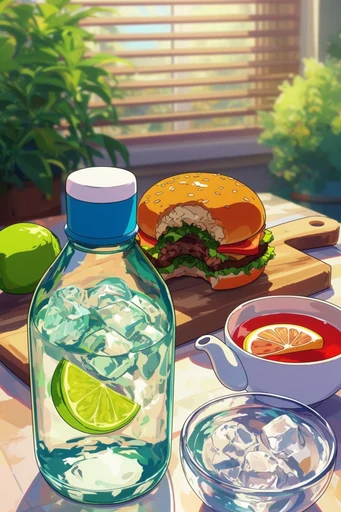 Vibrant Anime Still-Life style reference image — cel-shaded illustration
