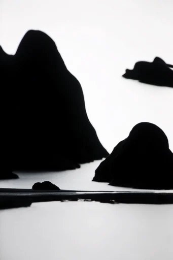Stark Sculptural Surrealism style reference image — hard lighting
