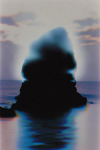 Thermal Ethereal Noir style reference image — monolithic silhouette