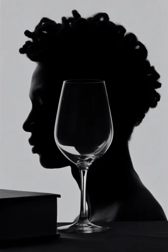 Monochromatic Sculptural Silhouette style reference image — minimalist profile portrait