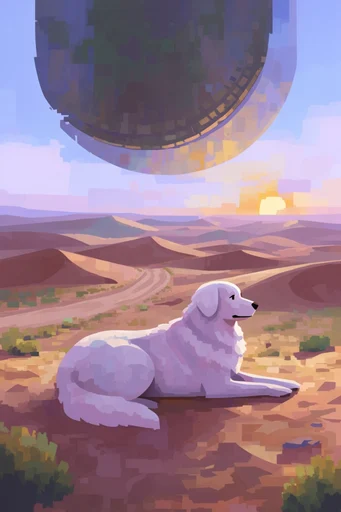 Geometric Impressionist Landscapes style reference image — minimalist architectural forms