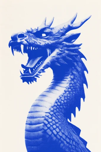Tactile Risograph Duotone style reference image — screenprint registration error