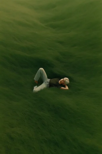 Surreal Verdant Solitude style reference image — deep teal and moss green
