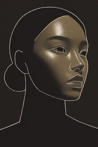 Tactile Analog Printmaker style reference image — organic gestural lines