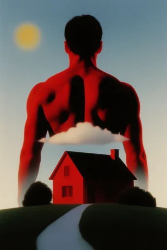 Crimson Silhouette Noir style reference image — low-key chiaroscuro