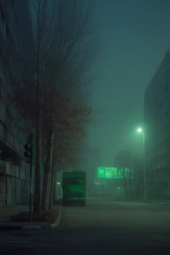 Cinematic Nocturnal Haze style reference image — cinematic heavy fog