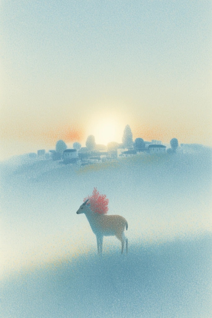Dreamy Textured Minimalism style AI image example 3