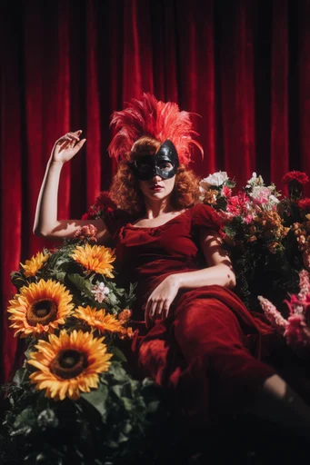 Theatrical Avant-Garde Noir style reference image — vintage glamour