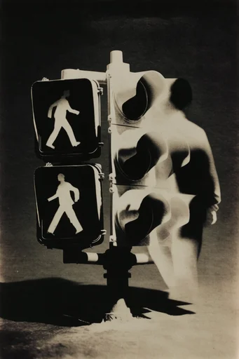 Experimental Darkroom Noir style reference image — silver gelatin texture