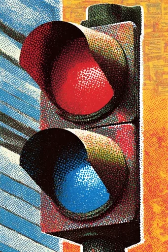 Textured Halftone Pop style reference image — high contrast pop art