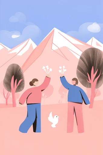 Textured Modern Illustration style reference image — stylized digital illustration