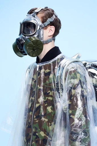 Surreal Tactical Botanics style reference image — high-fashion survivalism