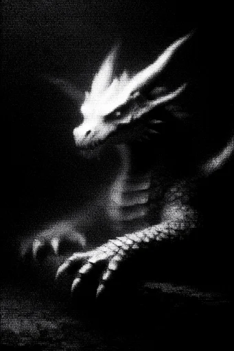 Monochrome Analog Corruption style reference image — pixel sorting