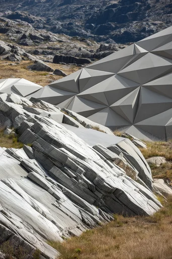 Monolithic Parametric Brutalism style reference image — parametric brutalist hybrid