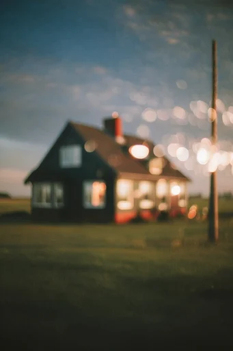 Cinematic Nocturnal Bokeh style reference image — blue hour lighting