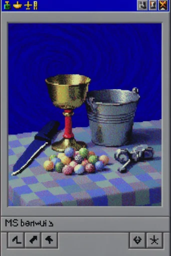 Retro Digital Artifacts style reference image — dithered pixel art