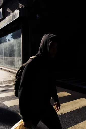 Cinematic Urban Chiaroscuro moodboard — generate AI images in this style