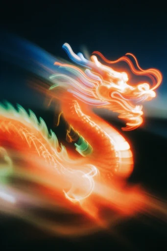 Fiery Kinetic Motion style reference image — kinetic light streaks