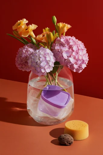 Amber Surrealist Still-Life style reference image — warm amber and terracotta palette