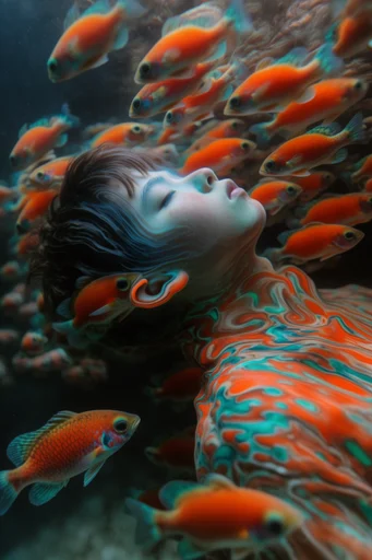 Bioluminescent Abyssal Macro moodboard — generate AI images in this style