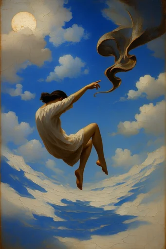 Ethereal Surreal Skybound moodboard — generate AI images in this style