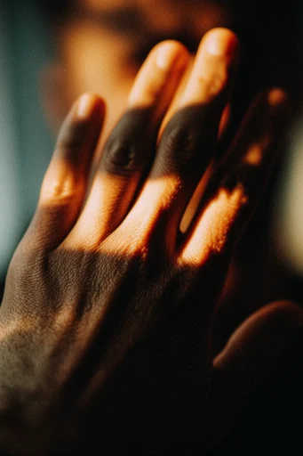 Cinematic Tactile Chiaroscuro style reference image — tactile skin texture
