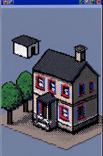 Nostalgic Digital Glitch style AI image example 4