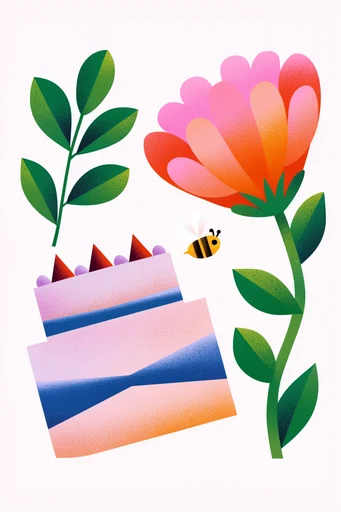 Surreal Neo-Folk Gradient style reference image — grainy airbrush gradient
