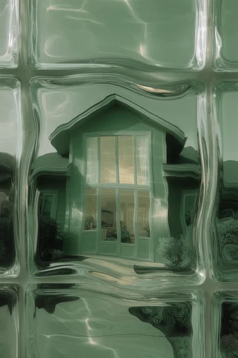 Refractive Emerald Surrealism style AI image example 4