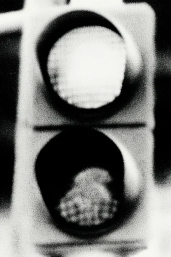 Gritty Monochromatic Noir style reference image — heavy film grain