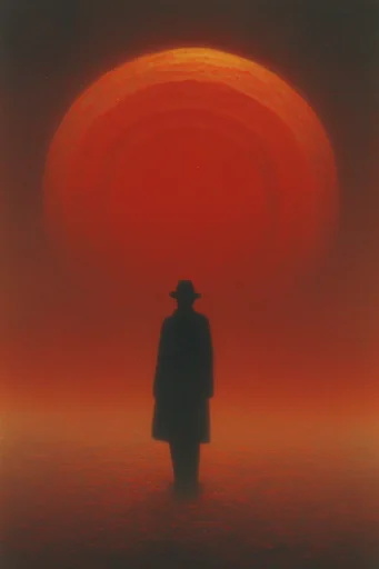 Apocalyptic Thermal Noir style reference image — retro-apocalyptic atmosphere