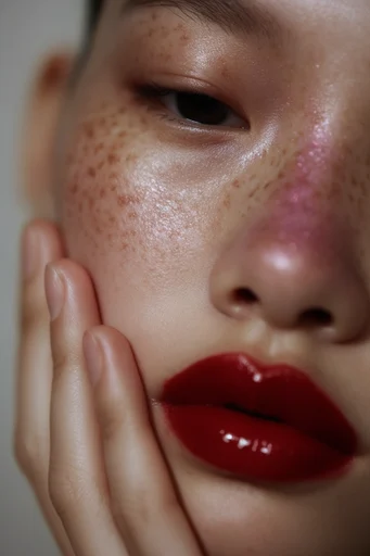 Visceral Macro Beauty style reference image — glossy saturated pigments