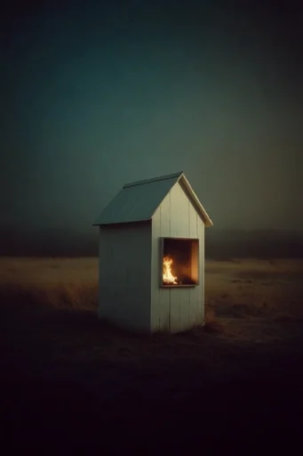 Nocturnal Amber Chiaroscuro style reference image — nocturnal atmospheric haze