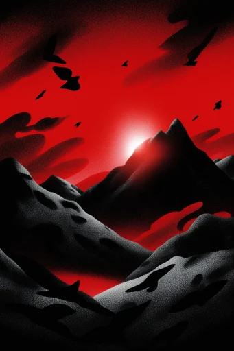 Crimson Noir Minimalism style reference image — surrealist atmosphere
