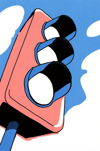 Distorted Graphic Pop style reference image — bold black ink outlines
